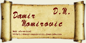 Damir Momirović vizit kartica